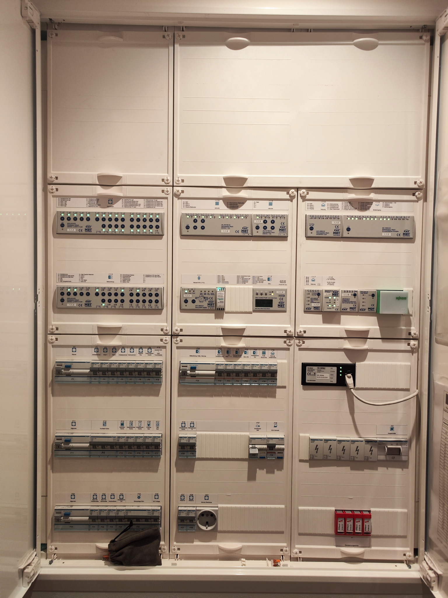 KNX Schaltschrank mit Aktoren